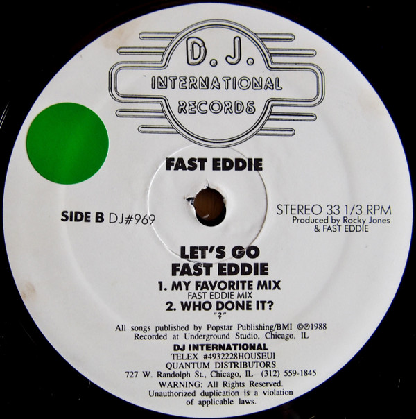 "Fast" Eddie Smith - Let's Go | D.J. International Records (DJ#969) - 2