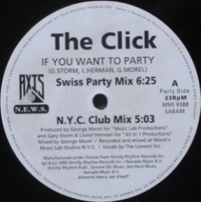The Click - If You Want To Party | Music Man Records (MMI 9388)