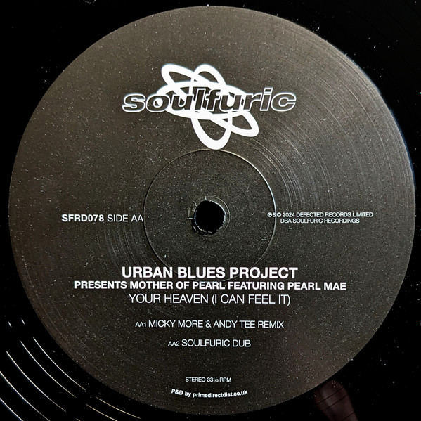 Soulsearcher / Urban Blues Project Presents Mother Of Pearl Featuring Pearl Mae - Feelin' Love / Your Heaven (I Can Feel It) | Soulfuric Deep (SFRD078) - 2