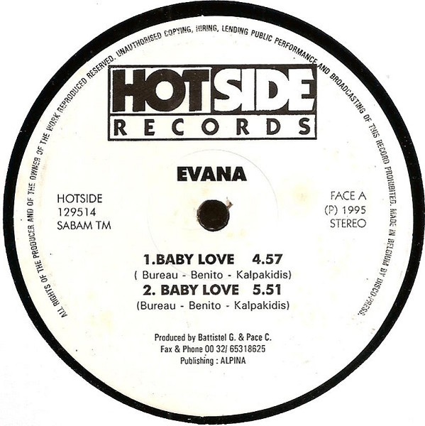 Evana - Baby Love | Hotside Records (HOTSIDE 129514)