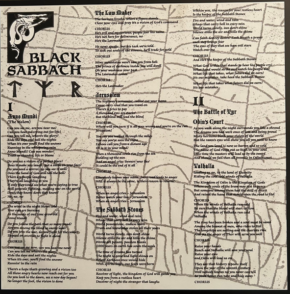 Black Sabbath - Tyr [Vinyl] | Warner Records (R1 727163) - 3