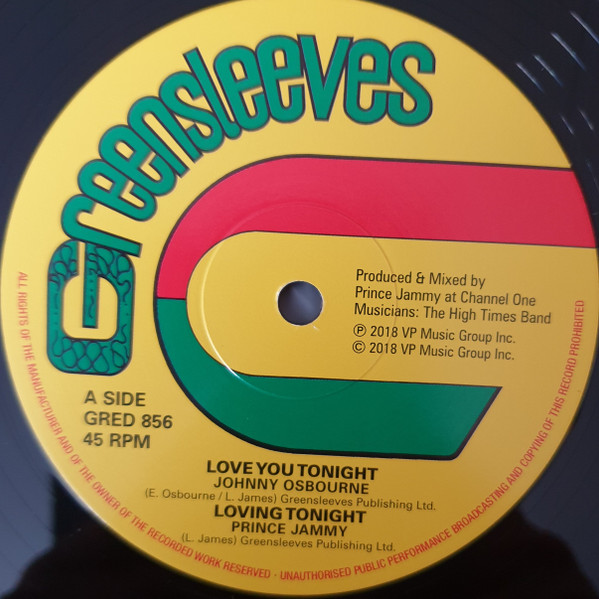 Johnny Osbourne - Love You Tonight / Purify Your Heart | Greensleeves Records (GRED 856)