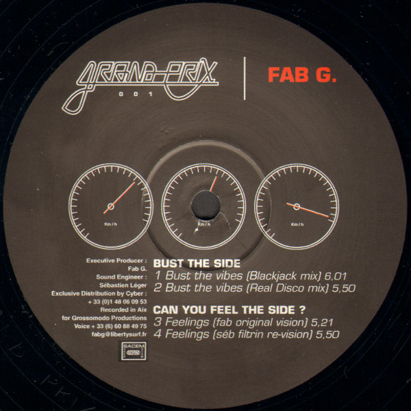 Fab G. - Bust The Vibes / Feelings | Grand Prix (Grand Prix 001) - 3 Fab G. - Bust The Vibes / Feelings | Grand Prix (Grand Prix 001) - 3