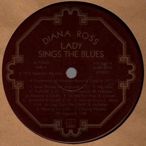 Diana Ross - Lady Sings The Blues (Original Motion Picture Soundtrack) | Motown (M 758-D) - 6