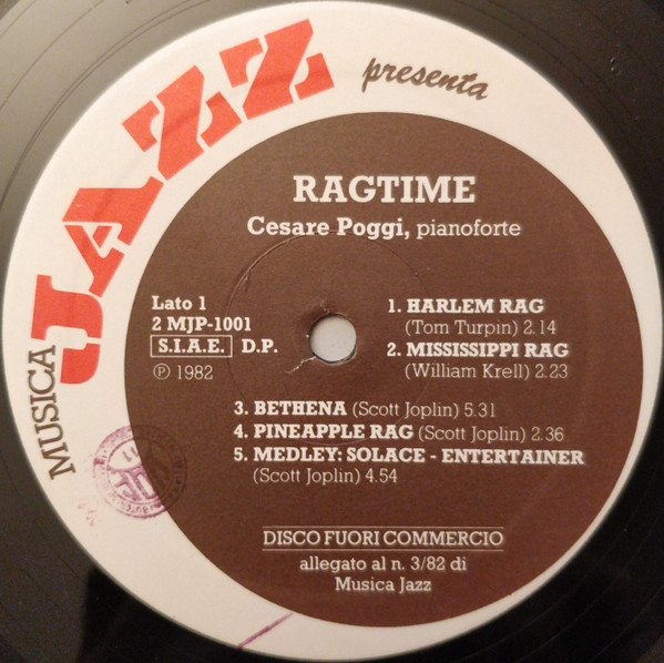 Cesare Poggi , Antonio Ballista - Ragtime | Musica Jazz (2MJP 1001) - 3