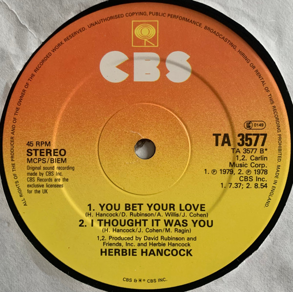 Herbie Hancock - Rockit (Long Version) | CBS (TA 3577) - main Herbie Hancock - Rockit (Long Version) | CBS (TA 3577) - main