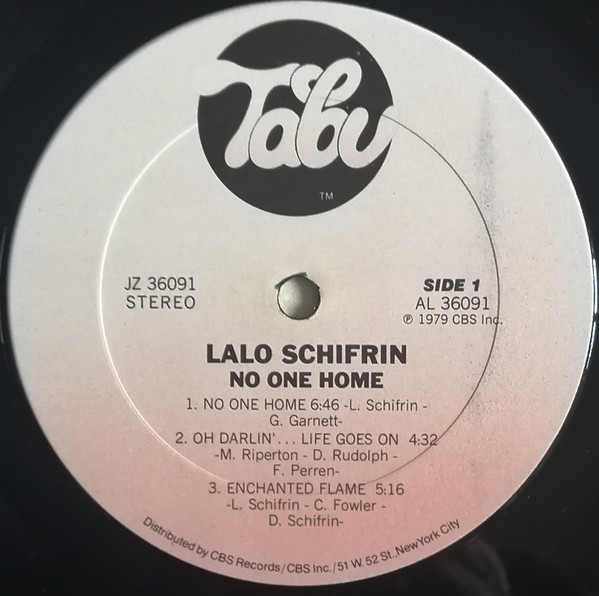 Lalo Schifrin - No One Home | Tabu Records (JZ 36091) - 3