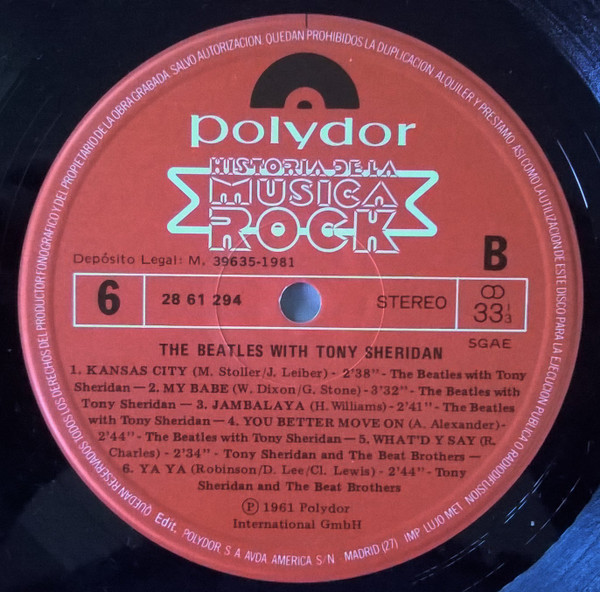 The Beatles With Tony Sheridan - The Beatles With Tony Sheridan | Polydor (28 61 294) - 4