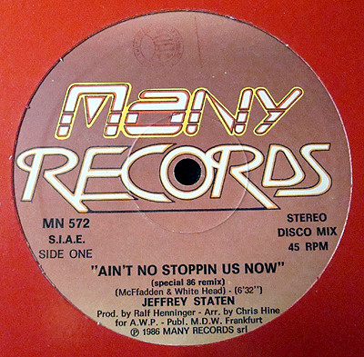 Jeffrey Staten - Ain't No Stoppin Us Now | Many Records (MN 572)