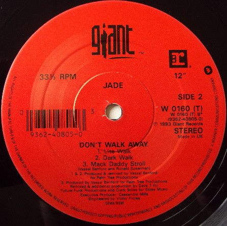 Jade - Don't Walk Away | Giant Records (W0160T) - 4