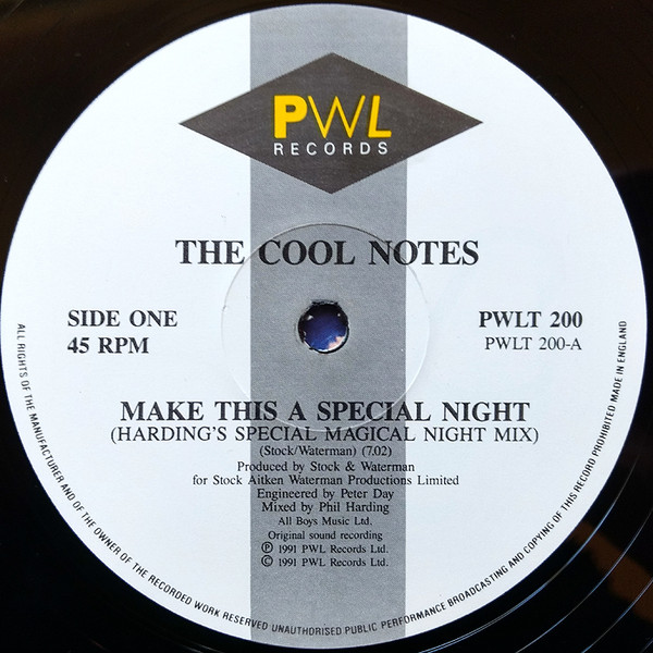 The Cool Notes - Make This A Special Night | PWL Records (PWLT 200) - 3