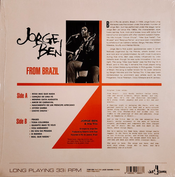 Jorge Ben - From Brazil | Jazz Samba Records (8436563186837) - 2 Jorge Ben - From Brazil | Jazz Samba Records (8436563186837) - 2