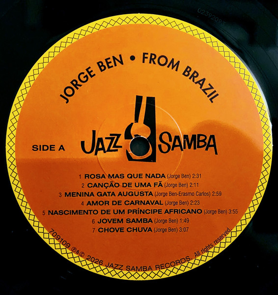 Jorge Ben - From Brazil | Jazz Samba Records (8436563186837) - 4 Jorge Ben - From Brazil | Jazz Samba Records (8436563186837) - 4