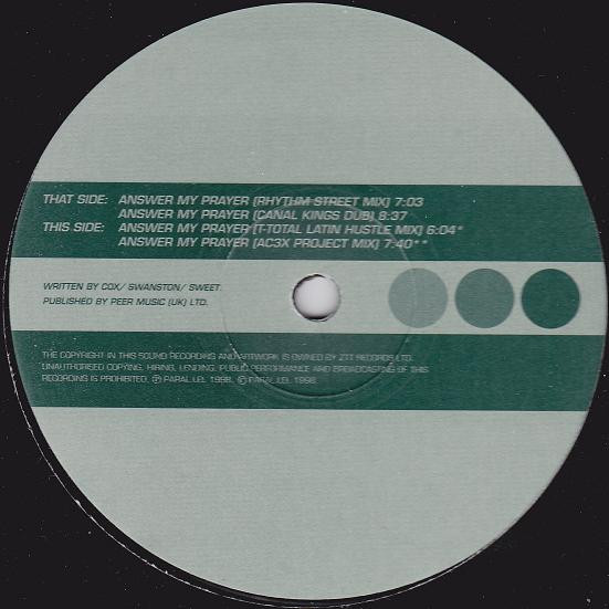 Rhythm Street - Answer My Prayer | Paral.lel Records (PARA 3TP) - main Rhythm Street - Answer My Prayer | Paral.lel Records (PARA 3TP) - main