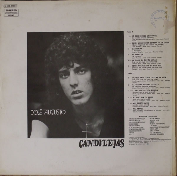 José Augusto - Candilejas | Odeon (1 J 062-81808) - 3