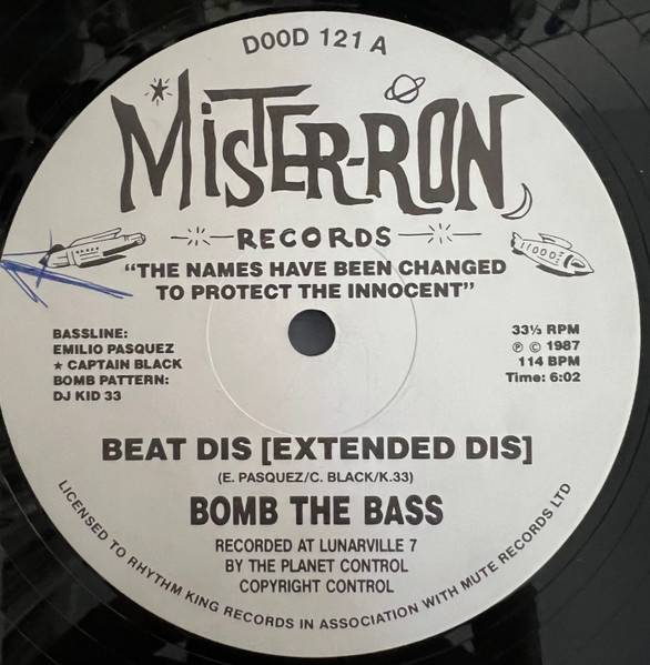 Bomb The Bass - Beat Dis | Mister-Ron Records (DOOD 121) - main