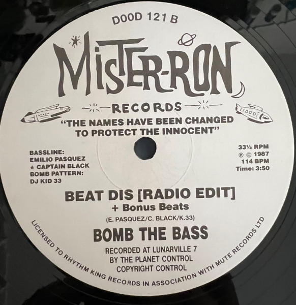 Bomb The Bass - Beat Dis | Mister-Ron Records (DOOD 121) - 2