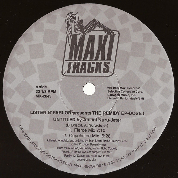 The Listenin' Parlor - The Remidy EP Dose I | Maxi Tracks (MX-2043)