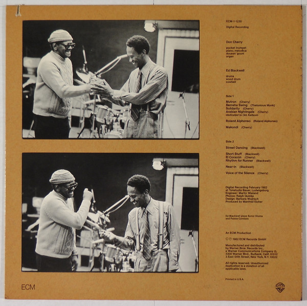 Don Cherry / Ed Blackwell - El Corazón | ECM Records (ECM 1-1230) - 2