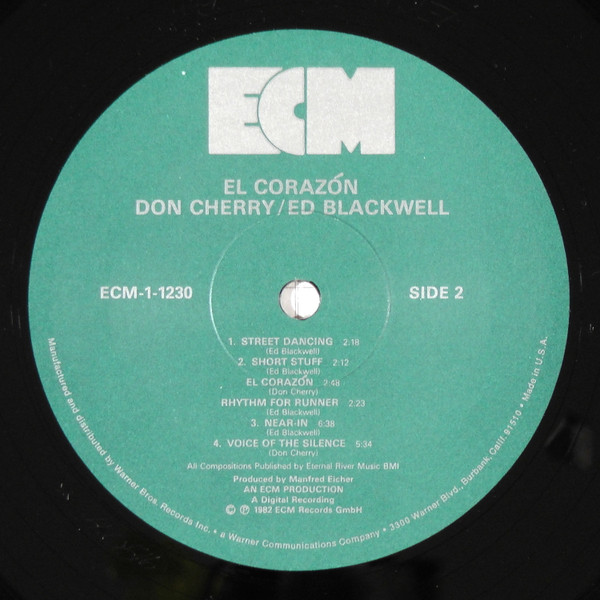 Don Cherry / Ed Blackwell - El Corazón | ECM Records (ECM 1-1230) - 4