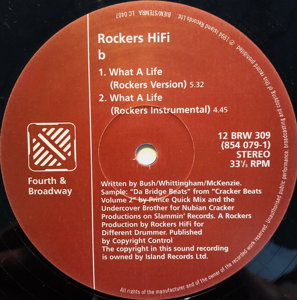 Rockers Hi-Fi - What A Life! | 4th & Broadway (12 BRW 309) - 4