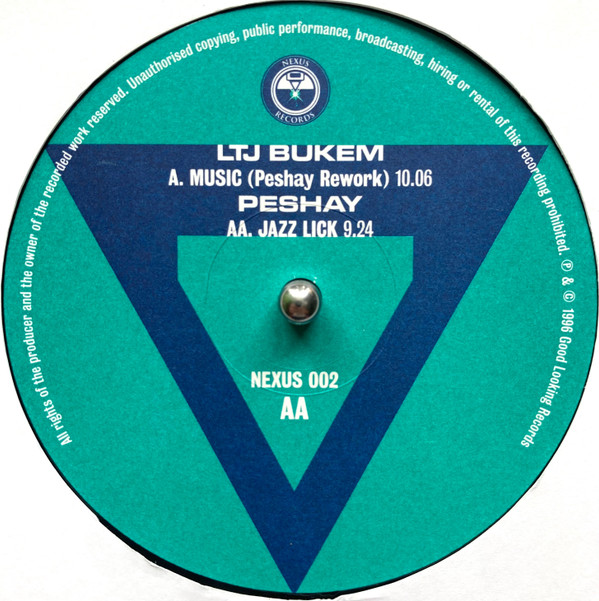 LTJ Bukem  &  Peshay - Music (Peshay Rework) / Jazz Lick | Nexus Records (NEXUS 002) - 3