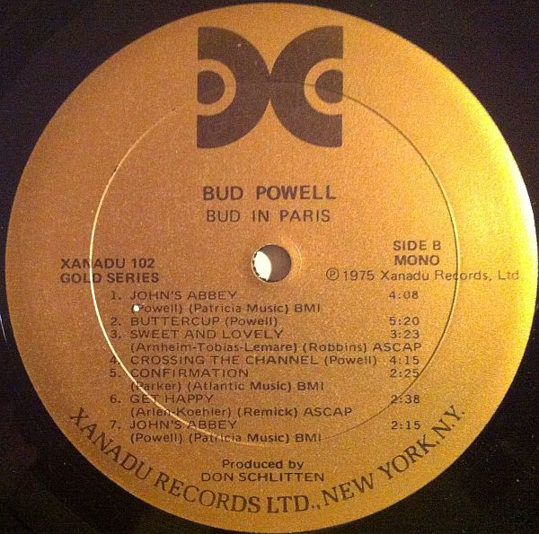 Bud Powell - Bud In Paris | Xanadu Records (Xanadu 102) - 4