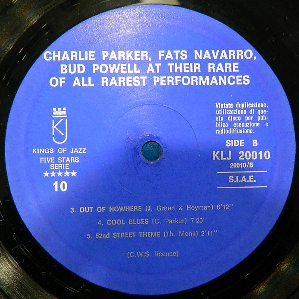 Charlie Parker , Fats Navarro , Bud Powell - At Their Rare Of All Rarest Performances Vol. 1 | Kings Of Jazz (KLJ-20010) - 4 Charlie Parker , Fats Navarro , Bud Powell - At Their Rare Of All Rarest Performances Vol. 1 | Kings Of Jazz (KLJ-20010) - 4