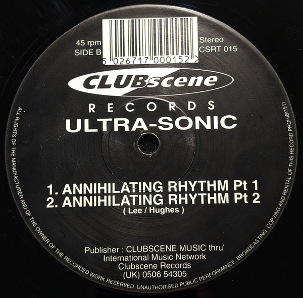 Ultra-Sonic - Arpeggio | Clubscene Records (CSRT 015) - 2