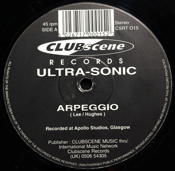 Ultra-Sonic - Arpeggio | Clubscene Records (CSRT 015) - main