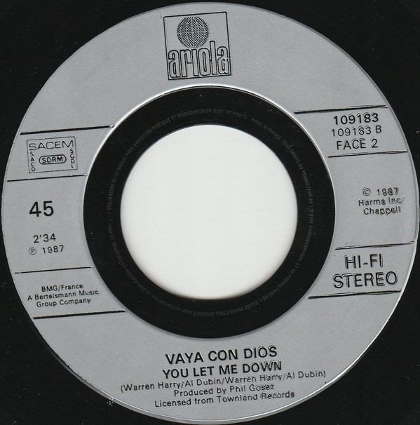 Vaya Con Dios - Just A Friend Of Mine | Ariola (109183) - 3