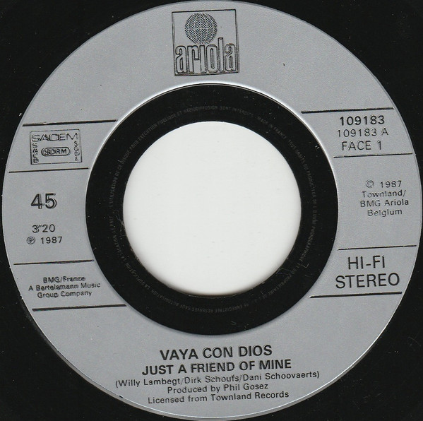 Vaya Con Dios - Just A Friend Of Mine | Ariola (109183) - 2