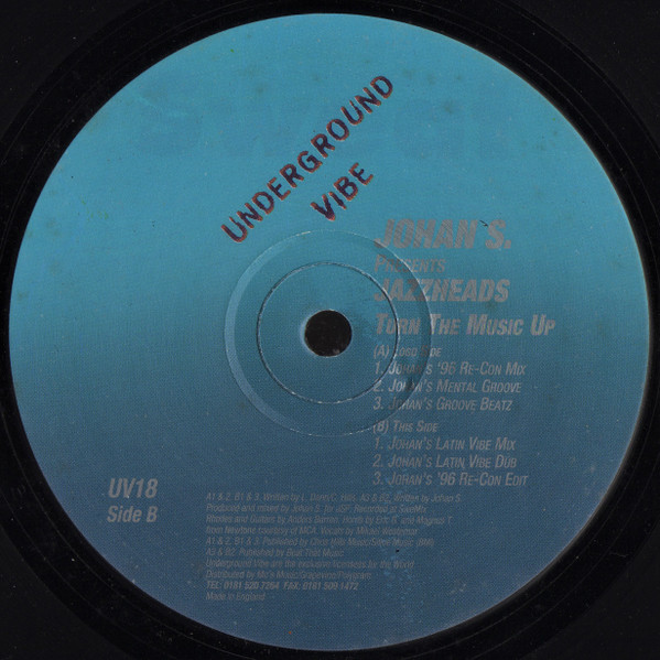Johan S. Presents Jazzheads - Turn The Music Up | Underground Vibe (UV18) - 3 Johan S. Presents Jazzheads - Turn The Music Up | Underground Vibe (UV18) - 3