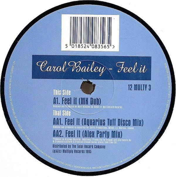 Carol Bailey - Feel It | Multiply Records (12 MULTY 3) - 3