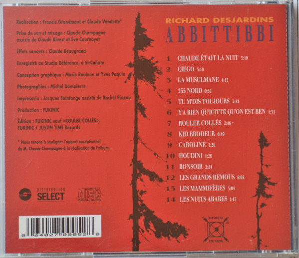 Richard Desjardins , Abbittibbi - Chaude Était La Nuit | Foukinic (FUCD-5) - 2 Richard Desjardins , Abbittibbi - Chaude Était La Nuit | Foukinic (FUCD-5) - 2