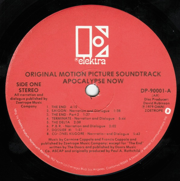 Carmine Coppola & Francis Ford Coppola - Apocalypse Now (Original Motion Picture Soundtrack) | Elektra (DP-90001) - 4