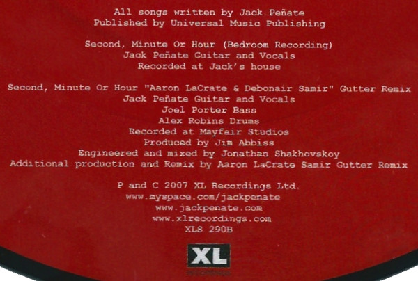 Jack Peñate - Second, Minute Or Hour | XL Recordings (XLS 290B) - 4