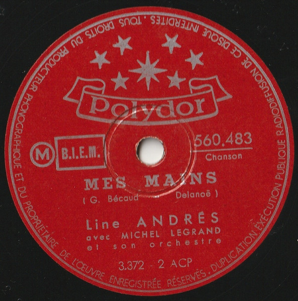 Line Andres - Mea Culpa / Mes Mains | Polydor (560.483) - 2