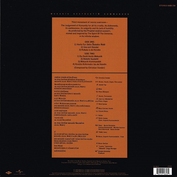 Magma - Mekanïk Destruktïw Kommandöh | Mercury (531 662-.3) - 3