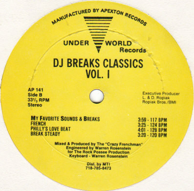 The Crazy Frenchman - DJ Breaks Classics (Vol. 1) | Underworld Records (AP 141) - 2