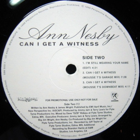 Ann Nesby - Can I Get A Witness | Perspective Records (588 503-1) - main Ann Nesby - Can I Get A Witness | Perspective Records (588 503-1) - main