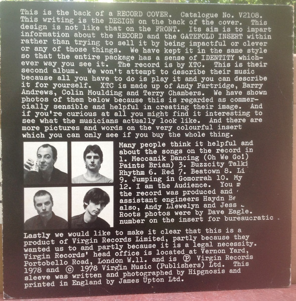 XTC - Go 2 | Virgin (V2108) - 2