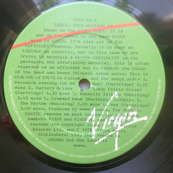 XTC - Go 2 | Virgin (V2108) - 3