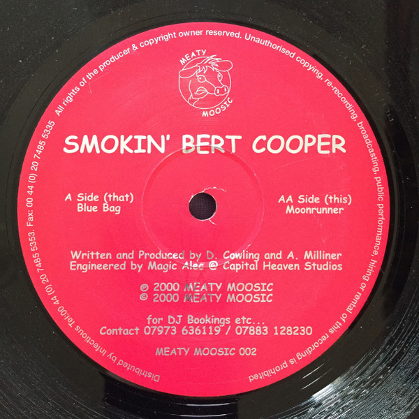 Smokin' Bert Cooper - Blue Bag / Moonrunner | Meaty Moosic (MEATY MOOSIC 002) - main