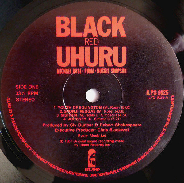 Black Uhuru - Red | Island Records (ILPS 9625) - 3
