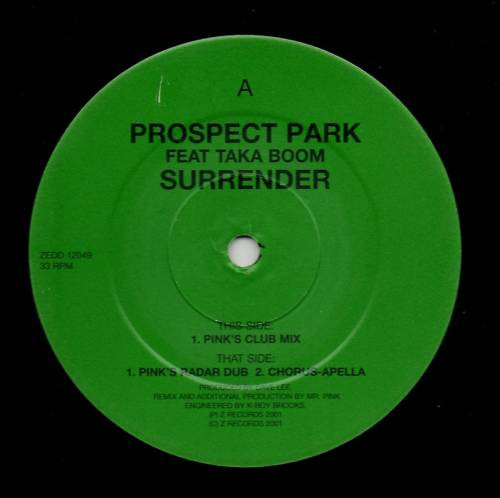 Prospect Park Feat. Taka Boom - Surrender | Z Records (ZEDD 12049) - 3 Prospect Park Feat. Taka Boom - Surrender | Z Records (ZEDD 12049) - 3