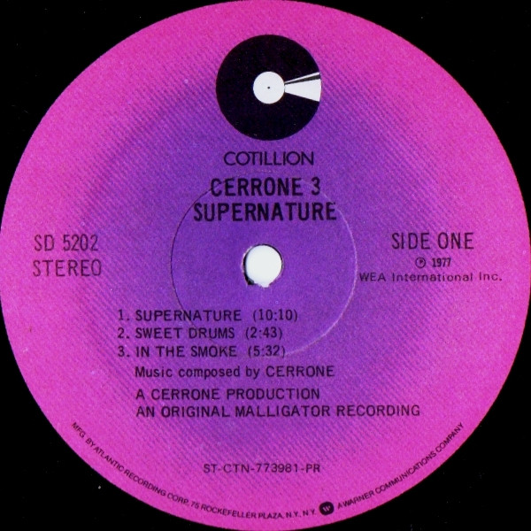 Cerrone - Cerrone 3 - Supernature | Cotillion (SD 5202) - 3