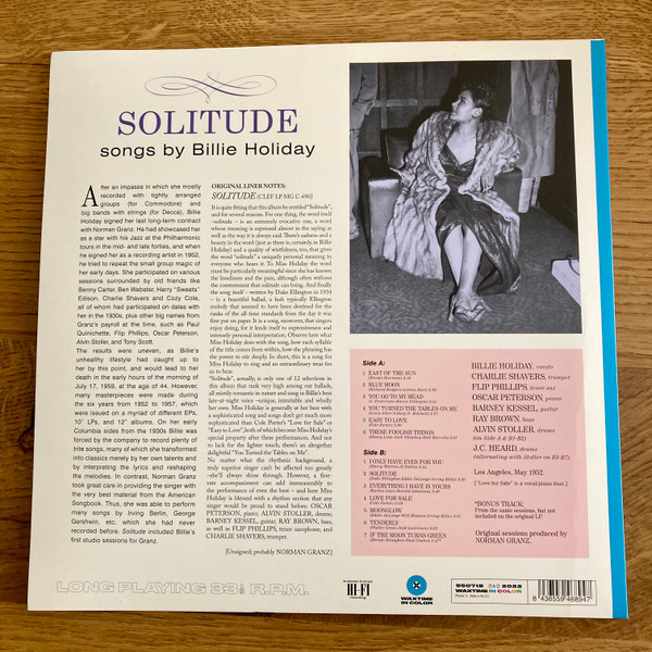 Billie Holiday - Solitude | WaxTime In Color (950718) - 2
