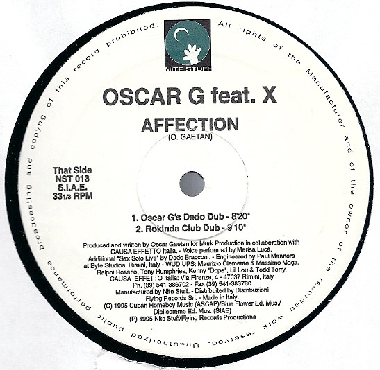 Oscar G Feat. X - Affection | Nite Stuff (NST 013) - 2