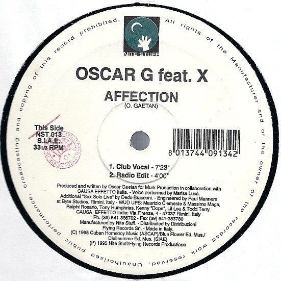 Oscar G Feat. X - Affection | Nite Stuff (NST 013)